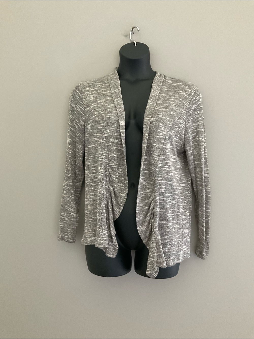 oneA, Gray Open-Front Women's Cardigan Sweater